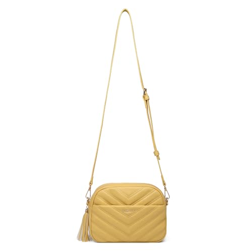 Miss Lulu V-Shaped Knitted Texture Designer Crossbody Bag