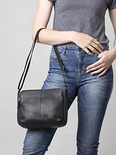 Ambleside Black Leather Cross Body Designer Handbag