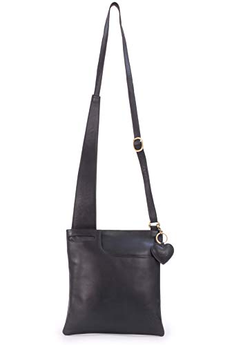 Gigi Damenhandtasche/Umhängetasche aus Leder - OTHELLO 2057 - Schwarz