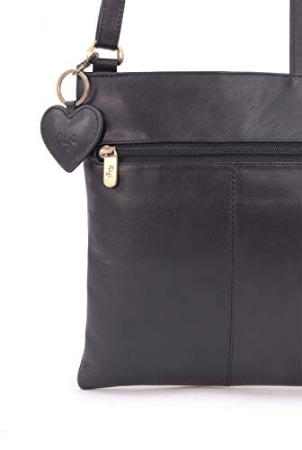 Gigi Damenhandtasche/Umhängetasche aus Leder - OTHELLO 2057 - Schwarz