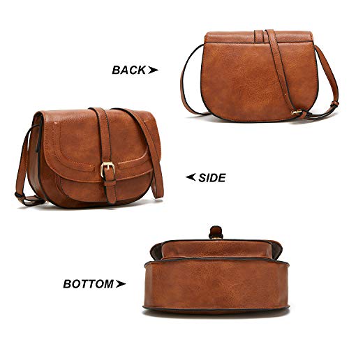 DCCN Women's Brown Crossbody Satchel Designer Handbag