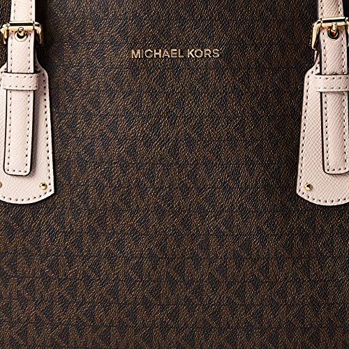 Michael Kors Women's Voyager EW Tote, Brown/Soft Pink