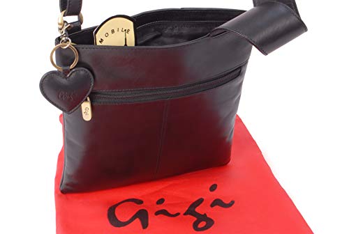 Gigi Damenhandtasche/Umhängetasche aus Leder - OTHELLO 2057 - Schwarz