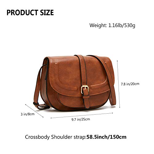 DCCN Women's Brown Crossbody Satchel Designer Handbag