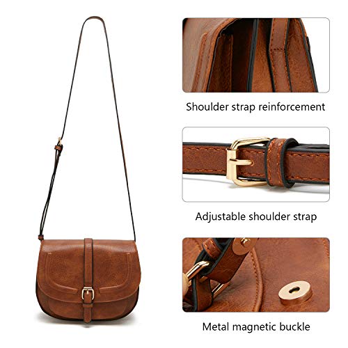 DCCN Women's Brown Crossbody Satchel Designer Handbag