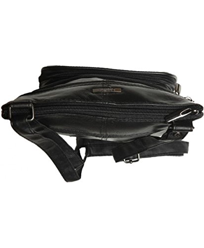 Super Soft Leather Shoulder/Crossbody Bag with Multiple Pockets