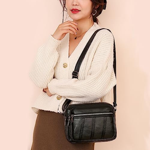Black Designer Leather Handbag for Women