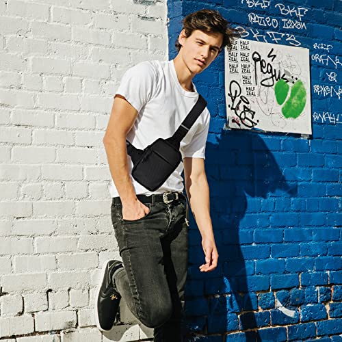 Designer Black Shoulder Backpack, Sling Bag