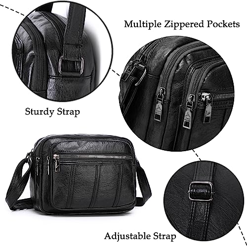 Black Designer Leather Handbag for Women