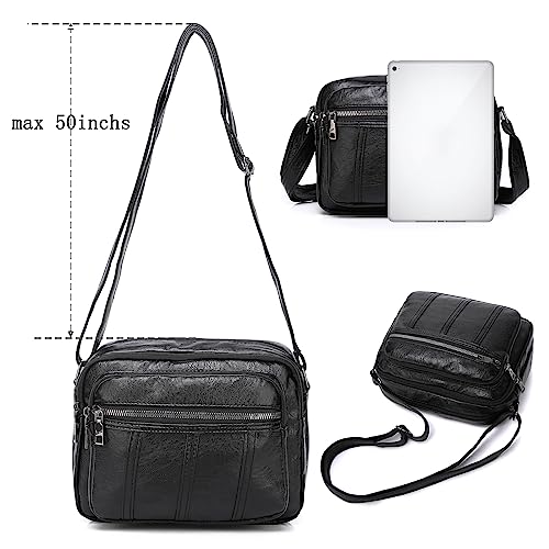 Black Designer Leather Handbag for Women