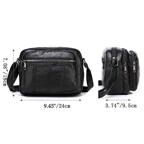 Black Designer Leather Handbag for Women