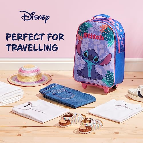 Disney Stitch Kids Suitcase: Cute Foldable Trolley Handbag