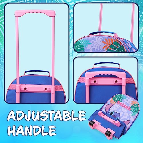 Disney Stitch Kids Suitcase: Cute Foldable Trolley Handbag