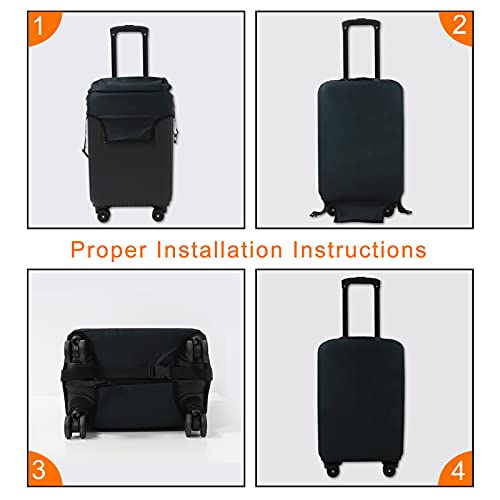 Boys Black Designer Bag Cover for Suitcases