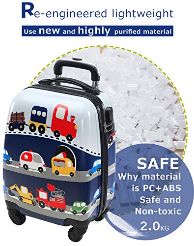 Boys' Designer Carry-On Suitcase with Wheels - 18