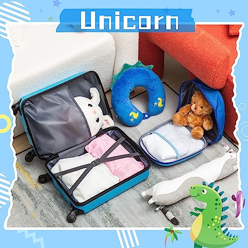 Blue Dinosaur Kids Luggage Set with Backpack