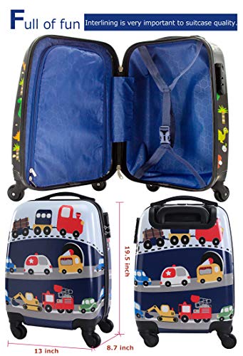 Boys' Designer Carry-On Suitcase with Wheels - 18