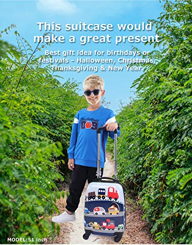 Boys' Designer Carry-On Suitcase with Wheels - 18