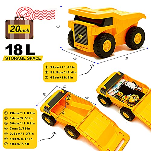PUQU Monster Truck Design Kids Suitcase (Yellow)