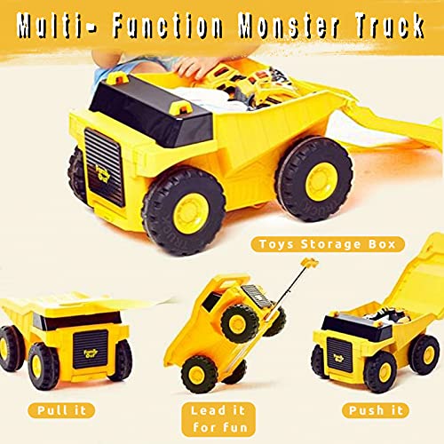 PUQU Monster Truck Design Kids Suitcase (Yellow)