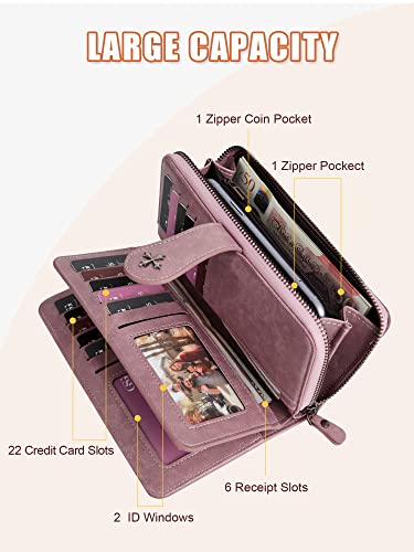 Women's Pink Leather Designer Handbag with RFID Protection