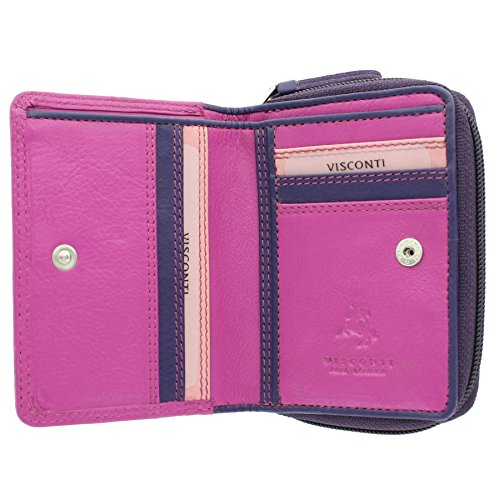 Rainbow Leather Ladies Purse with RFID Protection by VISCONTI