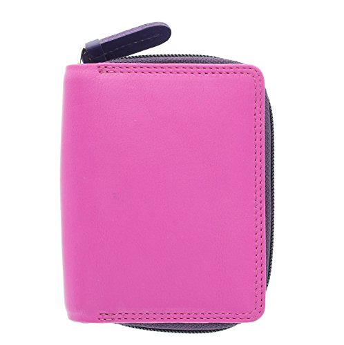 Rainbow Leather Ladies Purse with RFID Protection by VISCONTI