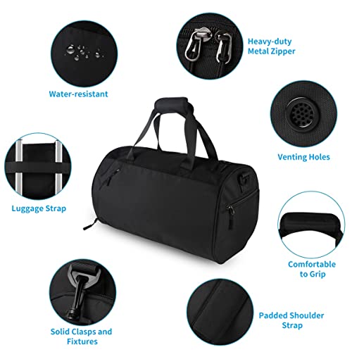 Averrex Sport Turnbeutel - Schwarz Handtasche für Reise & Training
