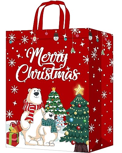 Extra Large Designer Christmas Gift Bag - Red