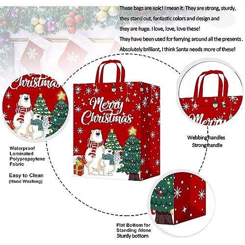Extra Large Designer Christmas Gift Bag - Red