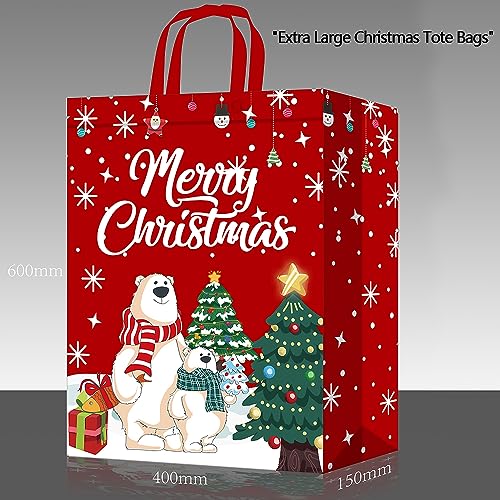 Extra Large Designer Christmas Gift Bag - Red