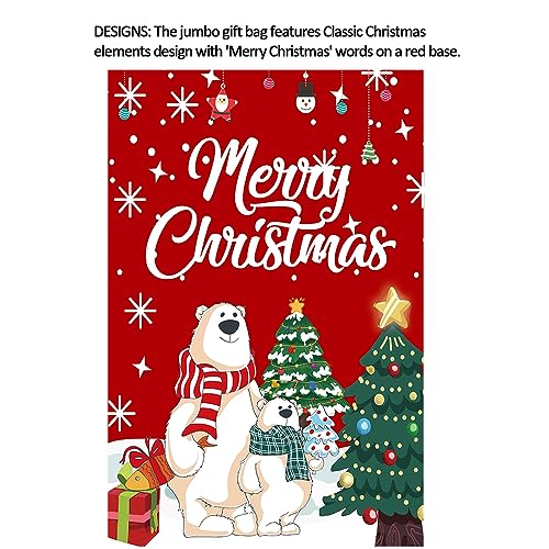 Extra Large Designer Christmas Gift Bag - Red