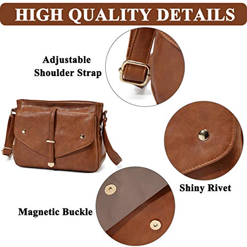 VASCHY Women's Brown Designer Cross Body Shoulder Bag