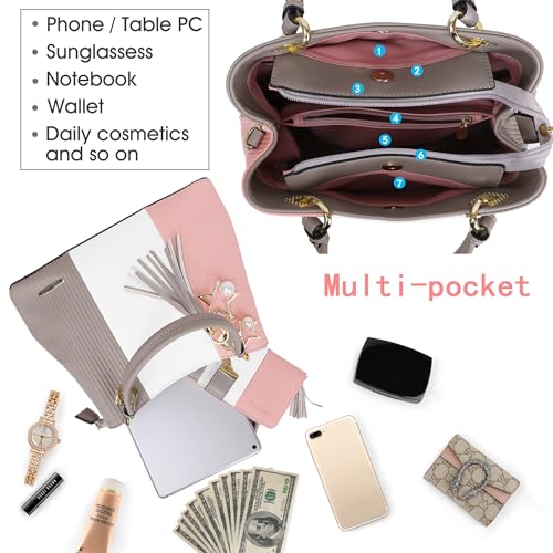 Pomelo Ladies Designer Handbag with Multiple Pockets, Pretty Color