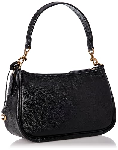 Black COACH Soft Pebble Leather Cary Crossbody Bag