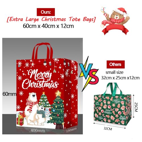 Extra Large Designer Christmas Gift Bag - Red