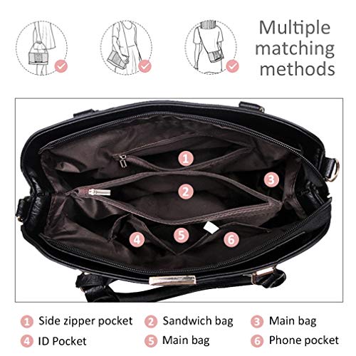 Pahajim Adjustable Handle Designer Tote (Wine Red)