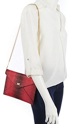 Michael Kors Barbara Envelope Clutch in Ultra Pink