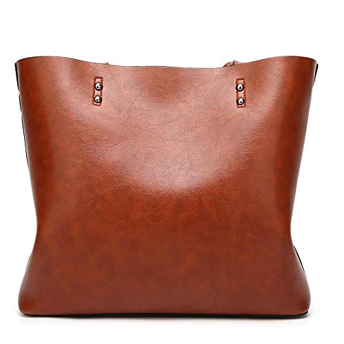 Retro Vintage Top-Handle Leather Tote Bag
