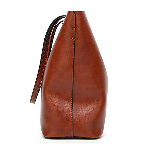 Retro Vintage Top-Handle Leather Tote Bag