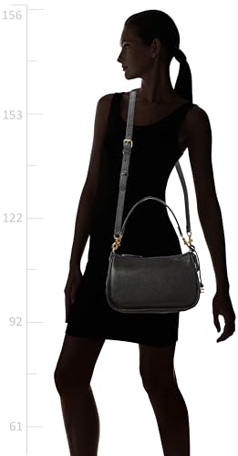 Black COACH Soft Pebble Leather Cary Crossbody Bag
