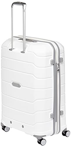 Samsonite White Designer Handbag with Double Spinner Wheels