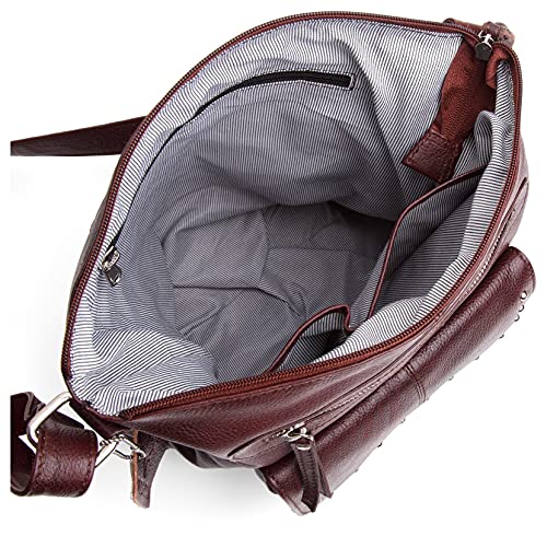 J. Wilson London Women's Genuine Leather Satchel Handbag