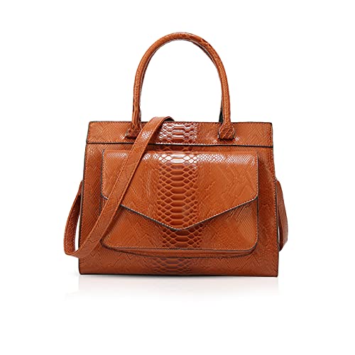 Chic Nicole & Doris Croc Fashion Bag - Brown