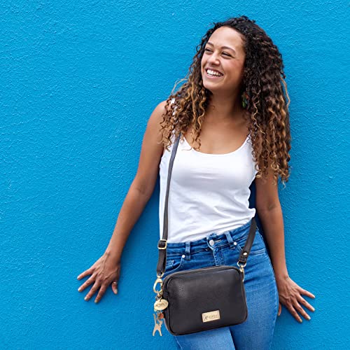 Catwalk Collection POLLY Brown Leather Cross Body Bag