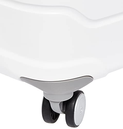 Samsonite White Designer Handbag with Double Spinner Wheels