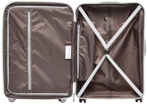 Samsonite White Designer Handbag with Double Spinner Wheels