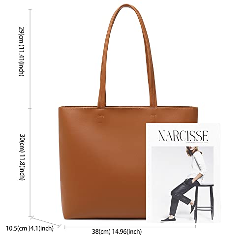 MEEGIRL Simple PU Leather Tote Handbags for Women