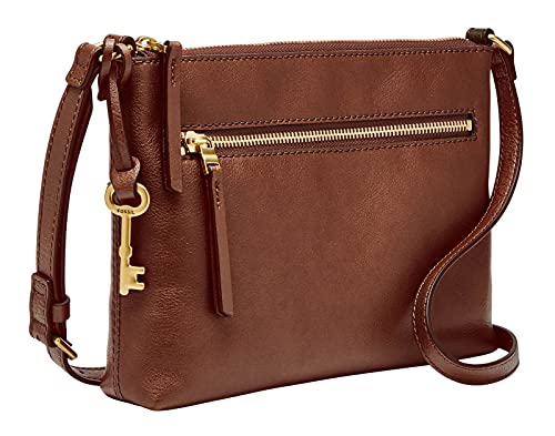 Fossil Women's Fiona Crossbody Bag, Brown Eco Leather