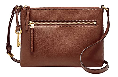 Fossil Women's Fiona Crossbody Bag, Brown Eco Leather